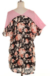 Pink Loose Fit Floral Top - www.mycurvystore.com - Curvy Boutique 