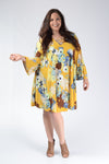 Yellow Floral Corset Bust Dress - www.mycurvystore.com - Curvy Boutique - Plus Size