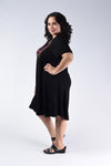 Black Embroidered Dress - www.mycurvystore.com - Curvy Boutique - Plus Size