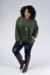 Baby It's Cold Outside Top, Olive