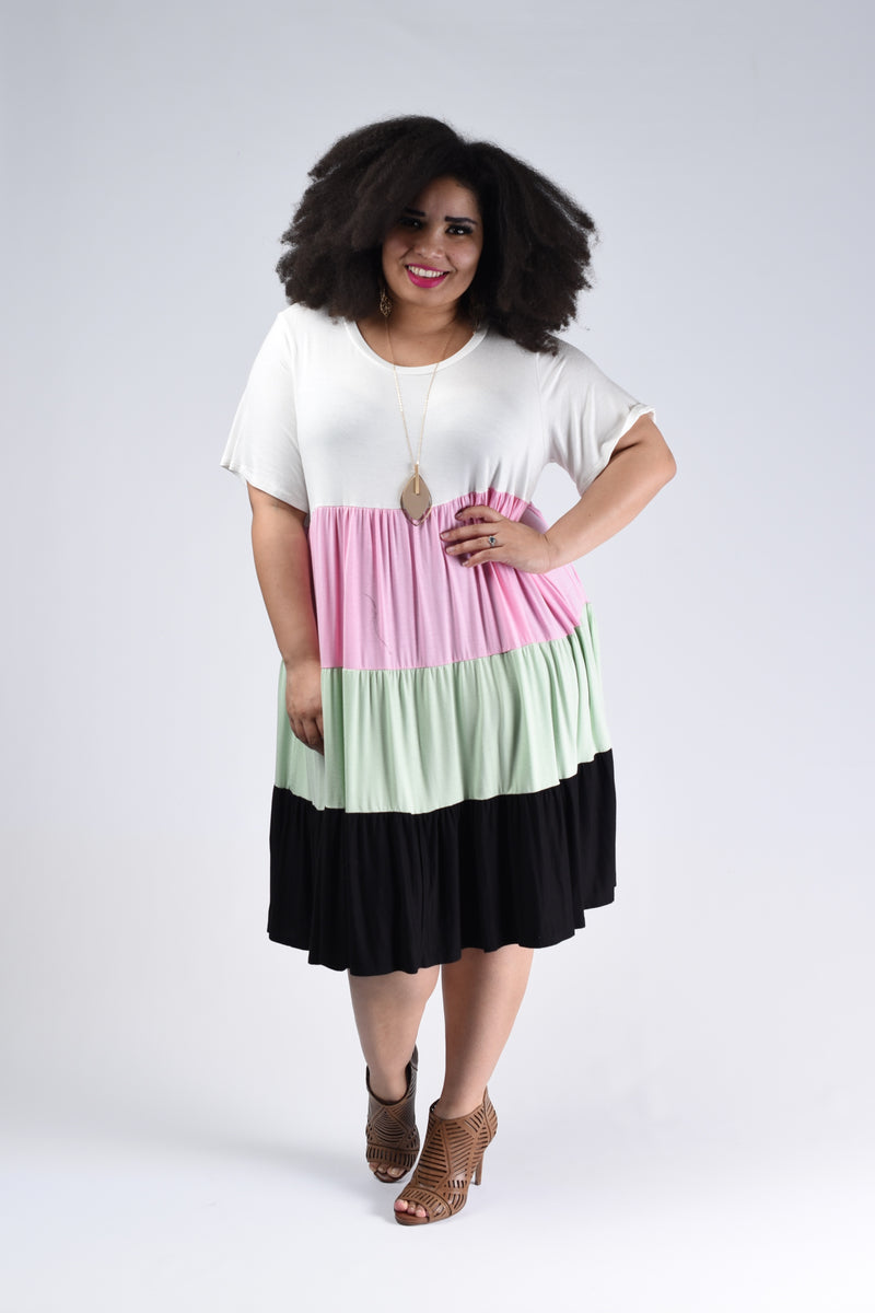 First Love Color Block Dress