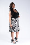 Black & White Damask Tank Dress - www.mycurvystore.com - Curvy Boutique - Plus Size