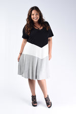 Black Color Block Dress - www.mycurvystore.com - Curvy Boutique - Plus Size