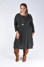 Olive Midi Flare Dress - www.mycurvystore.com - Curvy Boutique - Plus Size