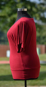 Red Solid Top - www.mycurvystore.com - Curvy Boutique 
