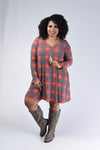 Now or Never Plaid Dress, Red